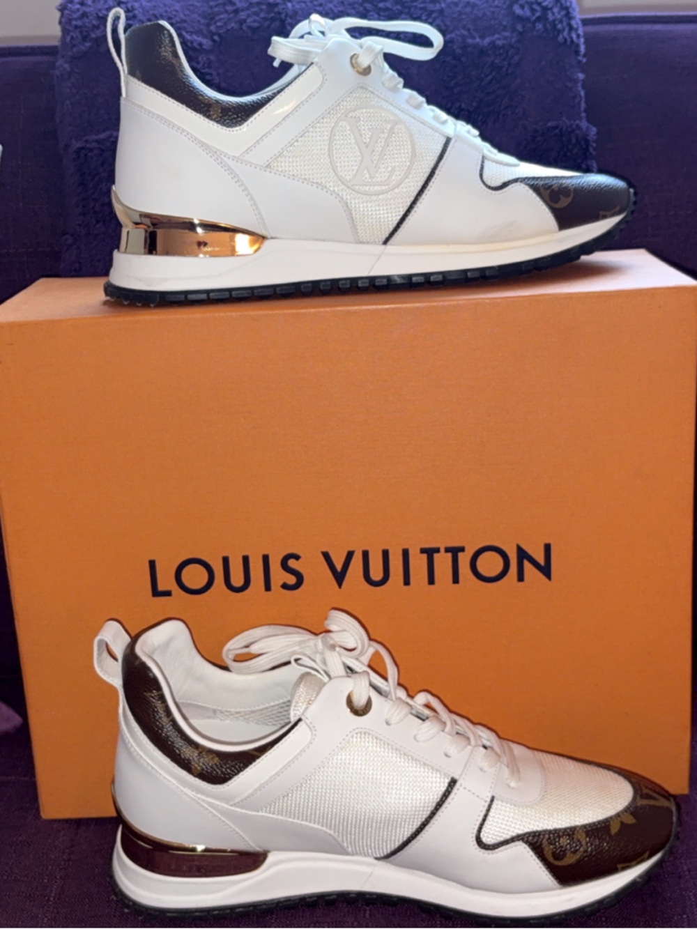 Louis Vuitton Orange Box with Blue Logo